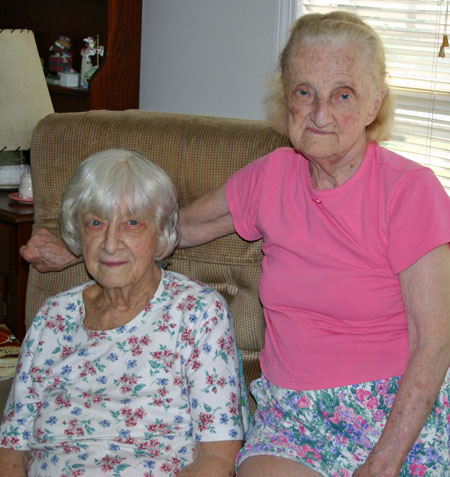 Mom and her sister, Catherine Shebell