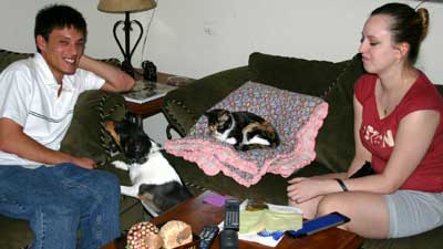 Christopher, Debby and the pets