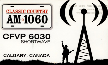 QSL from CKMX in Calgary, Alberta, Canada