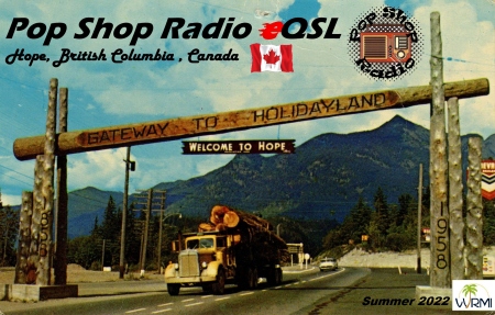 QSL from Pop Shop in British Columbia, Canada