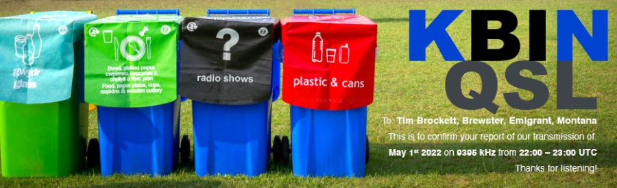 QSL from KBIN on May 1, 2022