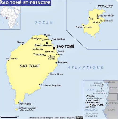 Sao Tome, Africa map