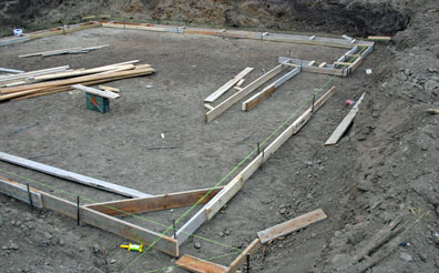 Concrete House Footings