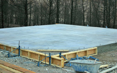 Garage concrete slab
