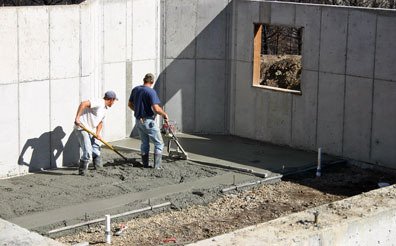 Leveling and smoothing the basement concrete floor