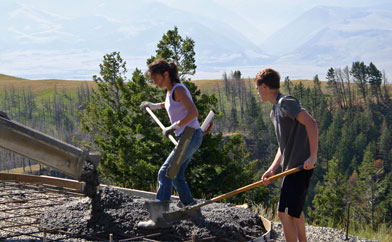 Frenzied concrete work