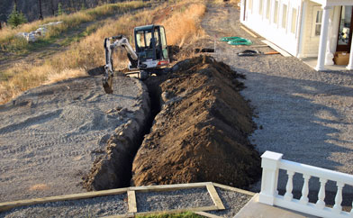 Water Hydrant Trench
