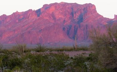 KOFA Smokey Mountain at sunset