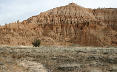 Sharply eroded hill