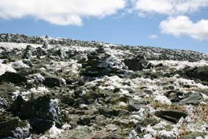 Approaching the summit of Mt Washington