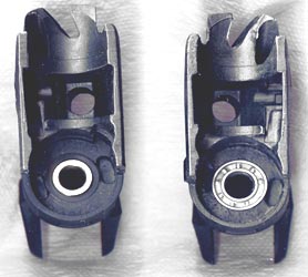 Carbon bodies with bushing and bearing