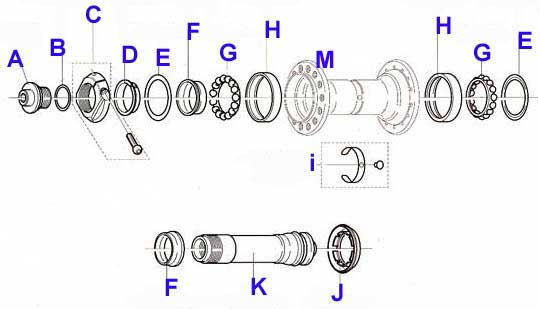 Campy Front Hub Parts