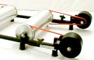 Two rear flywheels